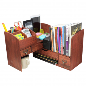 Shangrun Office Solutions Large Adjustable Wooden Office Desk Organizer For Desktop