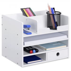Shangrun Wood Desktop Storage Drawers At Compartment Para sa Pag-aayos ng Stationery