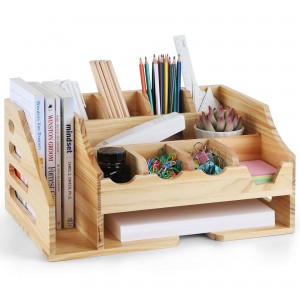 Công cụ tổ chức bàn gỗ Shangrun với công cụ sắp xếp tệp để lưu trữ đồ dùng văn phòng & phụ kiện bàn làm việc