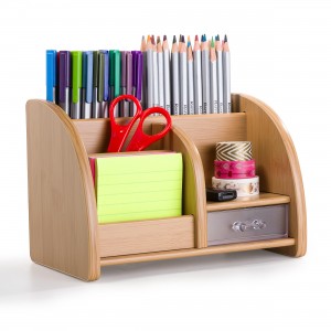 Shangrun Wooden Multifunctional Desk Storage Box With Drawer