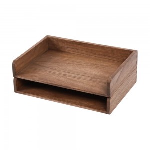 Shangrun Wood Stackable Paper Trays For Office Supplies And Accessories