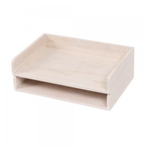 ရုံးသုံးပစ္စည်းများနှင့် ဆက်စပ်ပစ္စည်းများအတွက် Shangrun Wood Stackable Paper Trays