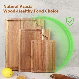 Shangrun 3 Acacia Wood Cutting Boards Set