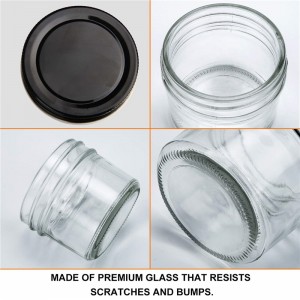 Shangrun 4oz Glass Jars With Lids
