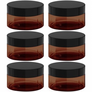 ʻO Shangrun Amber Plastic Cosmetic Jars