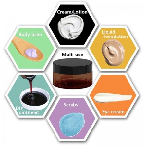 Shangrun Amber Plastic Cosmetic Jars