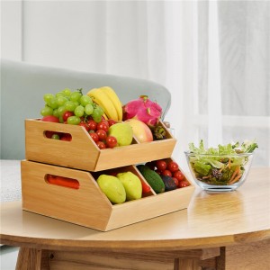 Решетка за складирање на овошје зеленчук од бамбус Shangrun