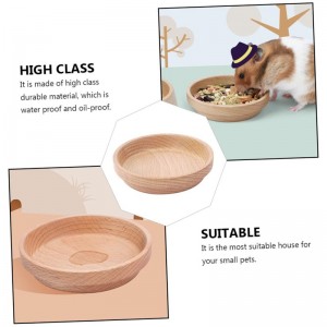 Shangrun Bunny Feeder Hamster Wooden Bowl
