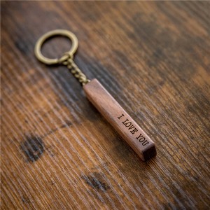 Shangrun Engraved Wooden Keychain Key Chain