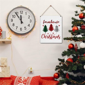 Shangrun Farmhouse Christmas Decorations Christmas Wall Art Winter Wall Hanging Decor