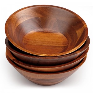 Shangrun Round Acacia Wood 7 ″ Bowl Set