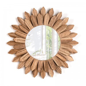Shangrun zidno ogledalo od 12 inča Rustikalna drvena seoska kuća