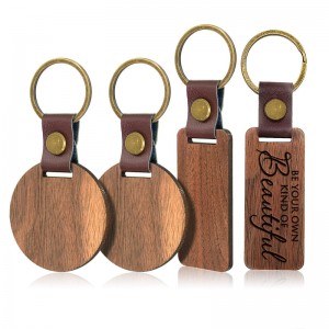 Shangrun Wood Keychain ទទេ
