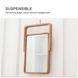 Shangrun Wood Rectangle Vanity Mirror