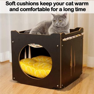 Shangrun Wooden Cat House For Indoor