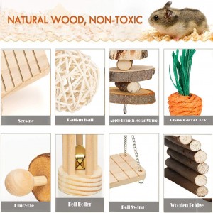 Shangrun Wooden Hamster Toys Set