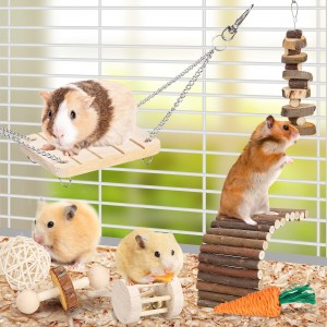 Shangrun Wooden Hamster Toys Set