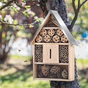 Shangrun Drewniany domek dla owadów i pszczół murarskich