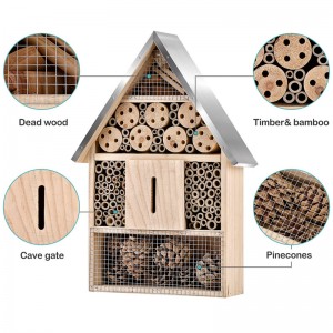 Shangrun fából készült kőműves rovar méh pillangó ház