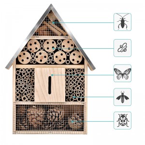 Shangrun fából készült kőműves rovar méh pillangó ház