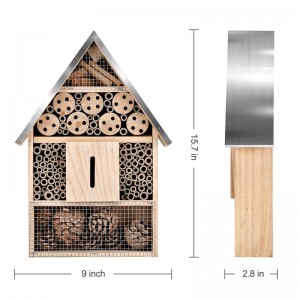 Casa de papallones d'abelles d'insectes de fusta de Shangrun