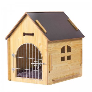 خانه حیوانات خانگی چوبی Shangrun با سقف برای سگ