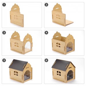 Shangrun Wooden Pet House With Roof For Dogs