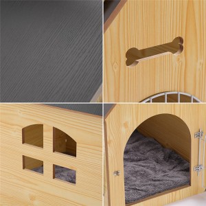 Shangrun Wooden Pet House With Roof For Dogs