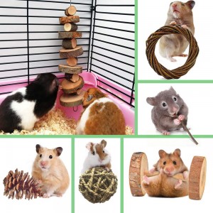 Shangrun Small Animal Combo Apple Wood Activity Toys