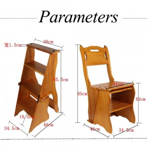 Shangrun Wooden Folding Library Ladder Chair