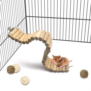 Shangrun Wooden Hamster Suspension Ladder Bridge
