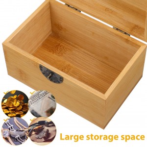 Shangrun Vintage Treasure Chest Storage Box Wooden Piggy Bank