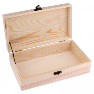 Dřevěná krabička Shangrun s pevným zámkem odklápěcím víkem