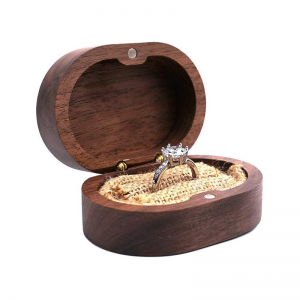 Caixa de anel de madeira Shangrun