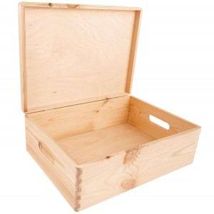 Shangrun Log Color Home Storage Wooden Trunk Large Storage Box