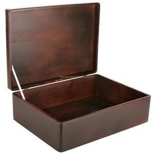 شنگرون حسب ضرورت سادہ نامکمل لکڑی کا بڑا باکس