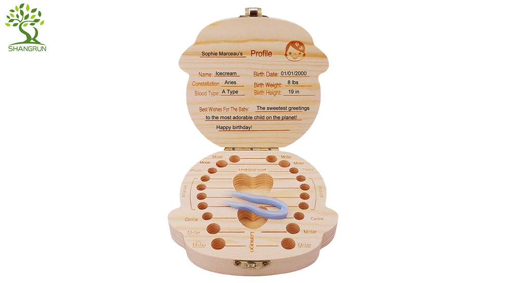 Children’s Gifts Wooden Tooth Storage And Saver Box For Lost Teeth Children