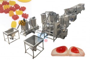 Bejgħ sħun Sħiħ Awtomatiku Vitamina Gummy Candy Produzzjoni Linja Bear Making Machine