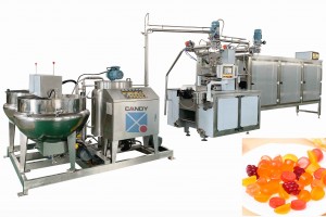 Small automatic candy depositor for jelly candy