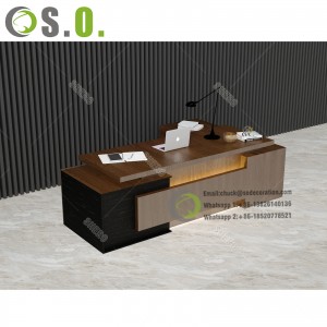 Modern Office Table Desk Boss Executive Manager Ceo Office Desk With Drawers Cabinet