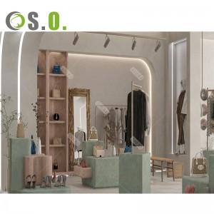 Garment Design Clothing Shop Decoration Furniture With Shelf