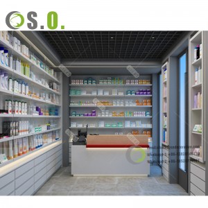 Pharmacy Showroom Decoration showcase medical counter Ideas