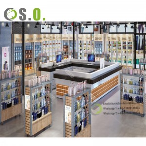 Custom Modern pharmacy furniture wooden medical shop racks store counter design