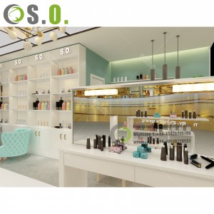 Luxury High-end Cosmetic Store Display Showcase Makeup Shelf Perfume Shop Interior Design Perfume Display Furniture