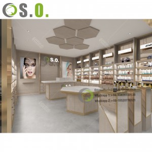 Customized Fashion Beauty Makeup Store Layout Ideas Skincare Display Cabinet Cosmetic Shop Decoration Interior Design