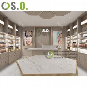 Customized Shopping Mall Wall Cosmetic Display Cabinet and Showcase Display Stand Retail Store Furniture