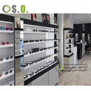 optical display stand furniture sunglasses display wooden showcase