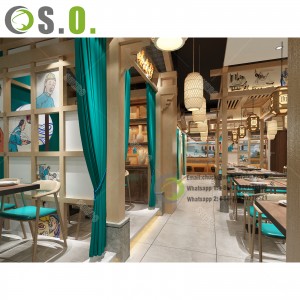 Custom Design Modern Restaurant Interior Design with Fast Food Restaurant Tables and Chairs Sets Coffee Shop Furniture