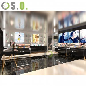 Customized Shopping  Wall Cosmetic Showcase Cosmetic Store Furniture Display Cabinet