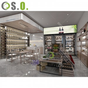 Modern design wood stainless steel custom factory direct sales for boutique wine cabinets